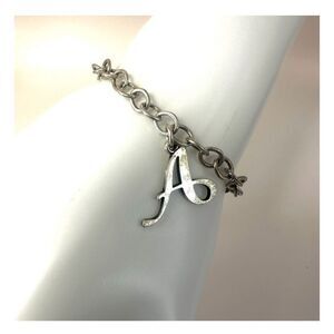 James Avery Sterling silver A monogram bracelet